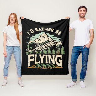 Ik ga liever vliegen. Vliegtuig Fleece Deken