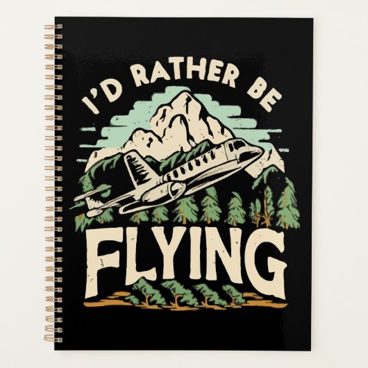 Ik ga liever vliegen. Vliegtuig Planner (Voorkant)