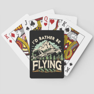 Ik ga liever vliegen. Vliegtuig Pokerkaarten