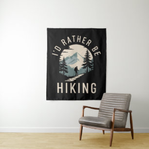 Ik Ga Liever Wandelend Over Een Bergpad Wandelen Wandkleed