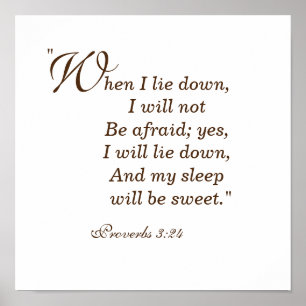 Ik ga liggen en mijn slaap zal lief zijn poster