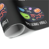 Ik ga met het virale Funny Virus Pun Dark BG Cadeaupapier (Rol Hoek)