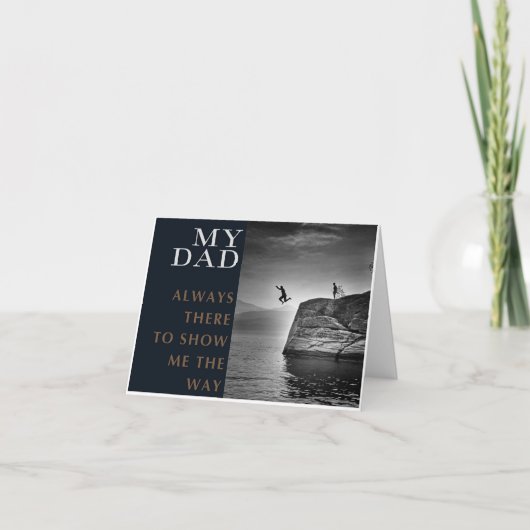 Ik ga met je mee. De liefde van een vader. Feestdagen Kaart (Voorkant)