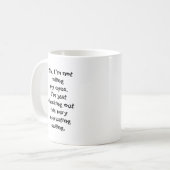 Ik ga mijn ogen niet draaien koffiemok (Voorkant links)