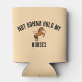 Ik ga mijn paarden niet vasthouden | Funny Horse K Blikjeskoeler (Achterkant)