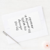 Ik ga mijn woorden niet verkroppen. Ik spreek in c Rechthoekige Sticker (Envelop)