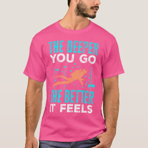 Ik ga naar beneden gewoon duiken duiker freediving t-shirt