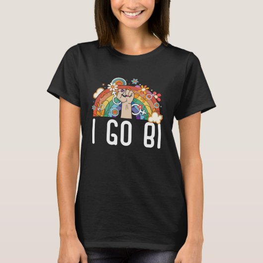 Ik ga naar Bisexual Rainbow Pride March Bisexualit T-shirt (Voorkant)