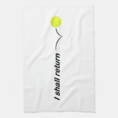 Ik ga naar buiten... om Pickleball Towel terug. Theedoek (Verticaal)
