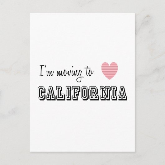 Ik ga naar Californië Briefkaart (Voorkant)