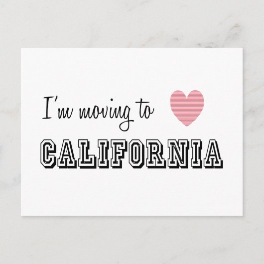 Ik ga naar Californië Briefkaart (Voorkant)