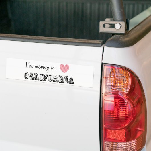 Ik ga naar Californië Bumpersticker (Op Truck)