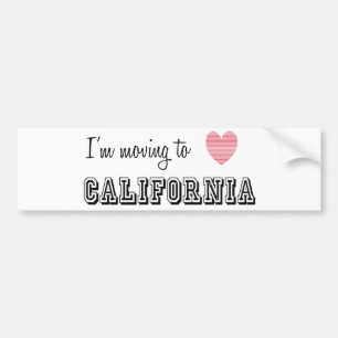 Ik ga naar Californië Bumpersticker