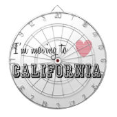 Ik ga naar Californië Dartbord (Voorkant)
