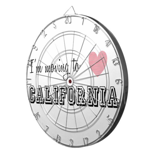 Ik ga naar Californië Dartbord (Voorkant Rechts)