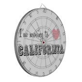 Ik ga naar Californië Dartbord (Voorkant Links)