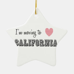 Ik ga naar Californië Keramisch Ornament