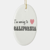 Ik ga naar Californië Keramisch Ornament (Rechts)