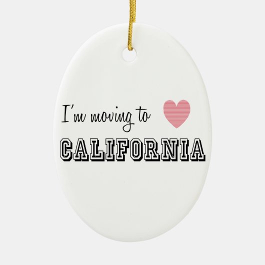 Ik ga naar Californië Keramisch Ornament (Voorkant)
