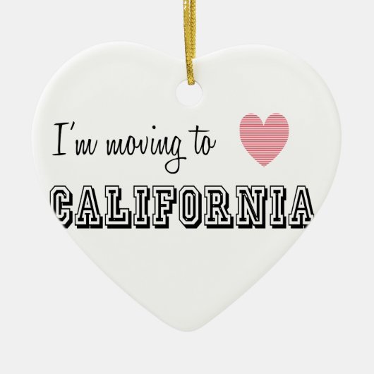 Ik ga naar Californië Keramisch Ornament (Voorkant)