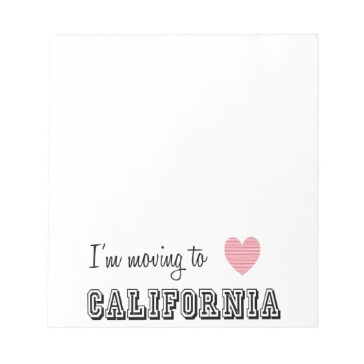Ik ga naar Californië Notitieblok (Voorkant)