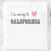 Ik ga naar Californië Rechthoekige Sticker (Tas)
