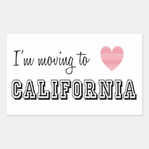 Ik ga naar Californië Rechthoekige Sticker
