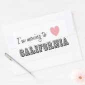 Ik ga naar Californië Rechthoekige Sticker (Envelop)