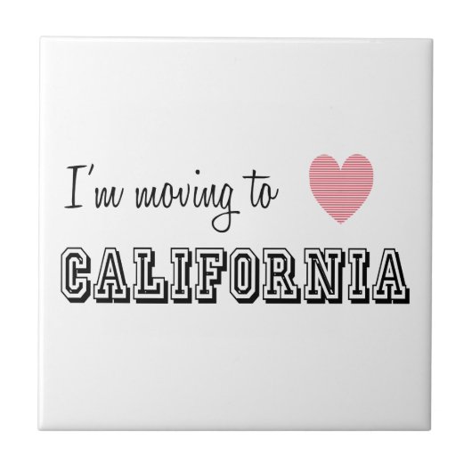 Ik ga naar Californië Tegeltje (Voorkant)