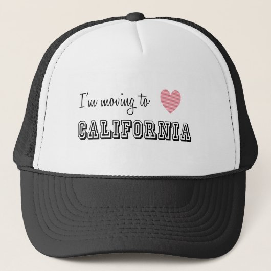 Ik ga naar Californië Trucker Pet (Voorkant)