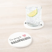 Ik ga naar Californië Zandsteen Onderzetter (Zijkant)