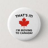 Ik ga naar Canada Ronde Button 5,7 Cm (Voorkant)