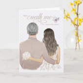 Ik ga naar de Aisle Wedding Vader en Bride Kaart (Gele Bloem)