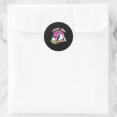 Ik ga naar de berg ronde sticker (Tas)