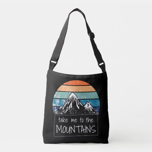 Ik ga naar de bergen crossbody tas (Voorkant)