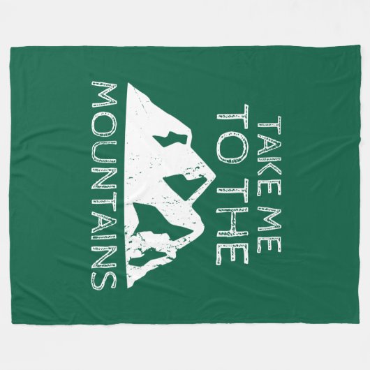 Ik ga naar de bergen fleece deken (Voorkant (Horizontaal))