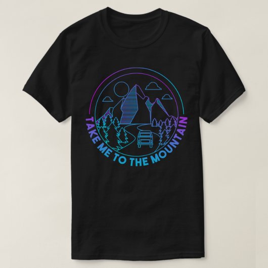 Ik ga naar de bergen in het heiker kamp. t-shirt (Design voorkant)