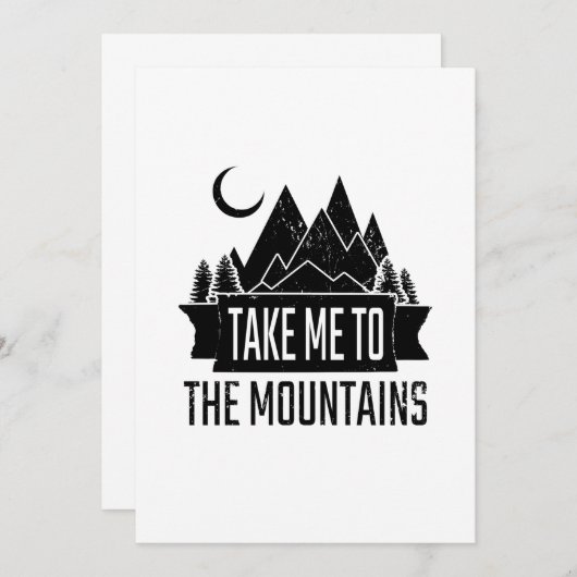 Ik ga naar de bergen kaart (Voorkant / Achterkant)