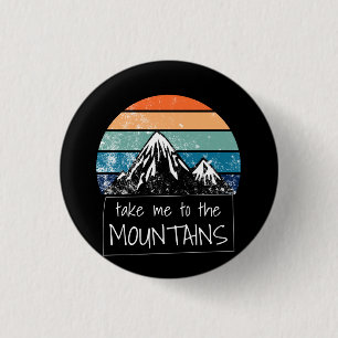 Ik ga naar de bergen ronde button 3,2 cm