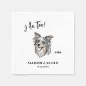 Ik ga naar de Border Collie Dog Wedding Servet (Voorkant)