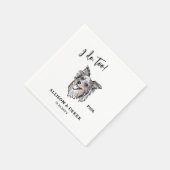 Ik ga naar de Border Collie Dog Wedding Servet (Hoek)