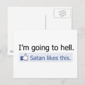 Ik ga naar de hel briefkaart (Voorkant / Achterkant)