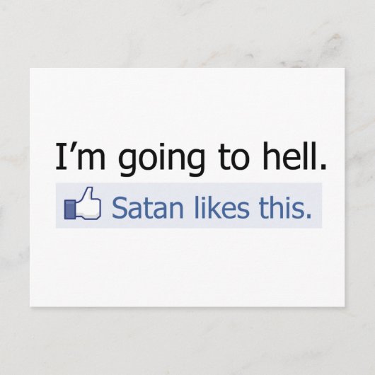 Ik ga naar de hel briefkaart (Voorkant)