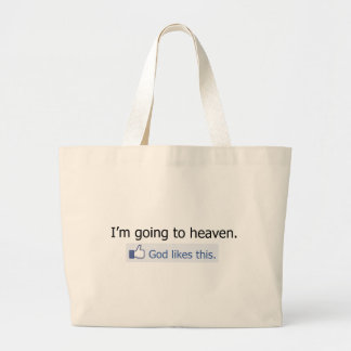 Ik ga naar de hemel grote tote bag