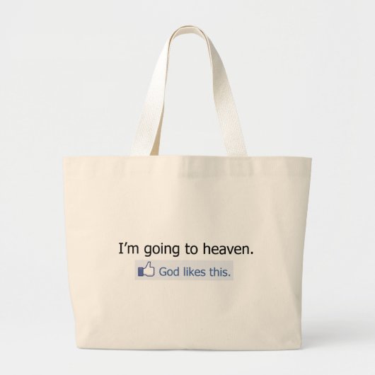 Ik ga naar de hemel grote tote bag (Voorkant)