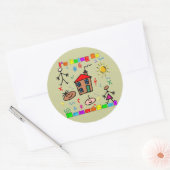 Ik ga naar de kleuterschool ronde sticker (Envelop)