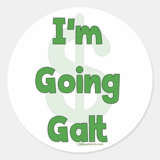 Ik ga naar Galt Ronde Sticker (Voorkant)