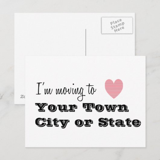 Ik ga naar... Gepersonaliseerd Briefkaart (Voorkant / Achterkant)