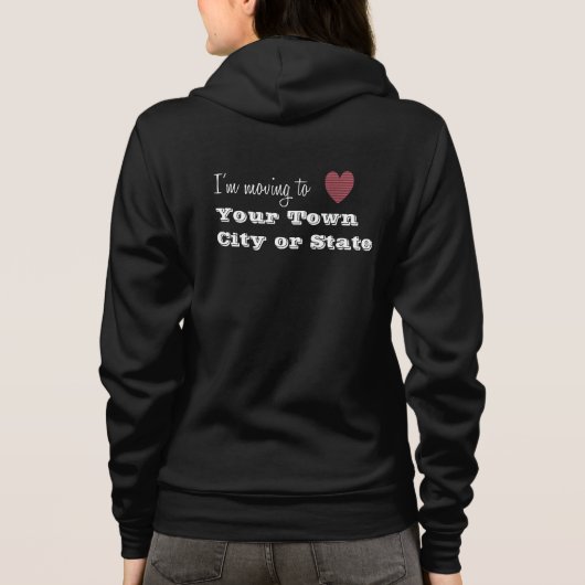 Ik ga naar... Gepersonaliseerd Hoodie (Achterkant)