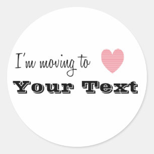 Ik ga naar... Gepersonaliseerd Ronde Sticker